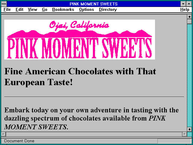 Screenshot of PINK MOMENT SWEETS