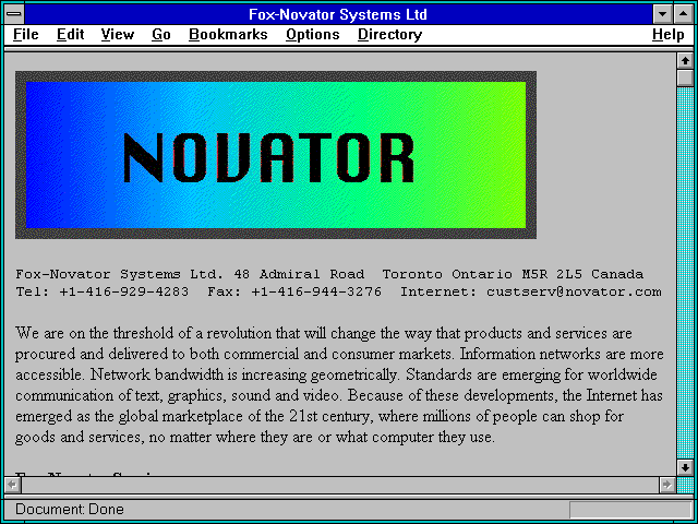 Screenshot of Fox-Novator Systems Ltd.