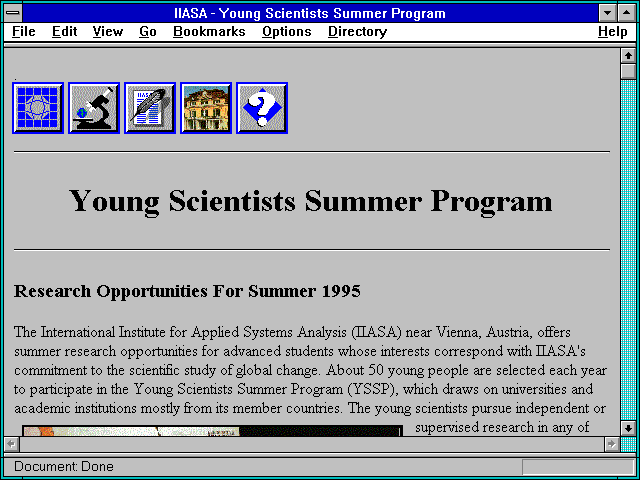 Screenshot of IIASA - Young Scientists Summer Program