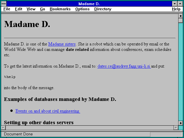 Screenshot of Madame D.