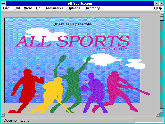 Screenshot of THE ALL-SPORTS WEB SERVER