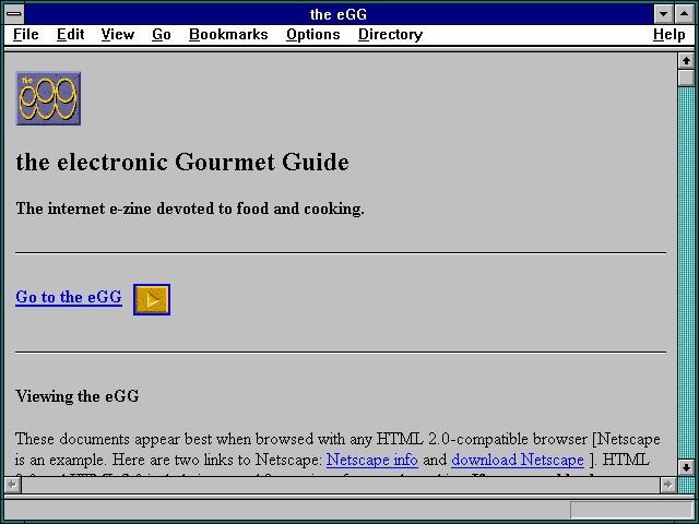 Screenshot of the eGG