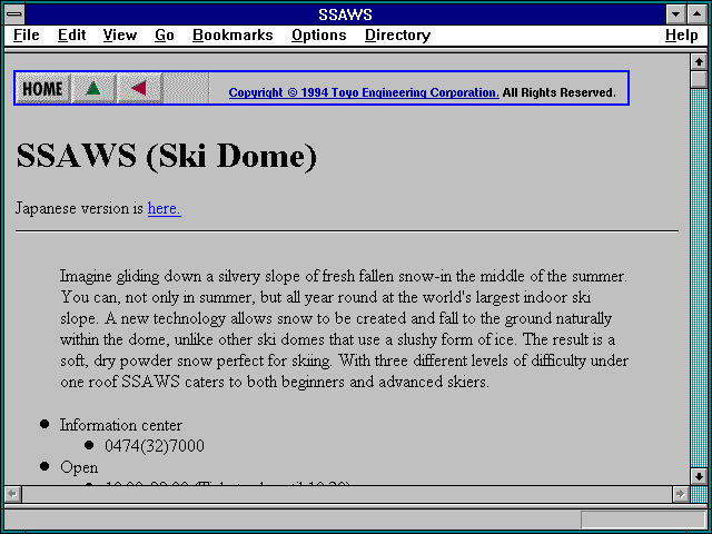 Screenshot of SSAWS