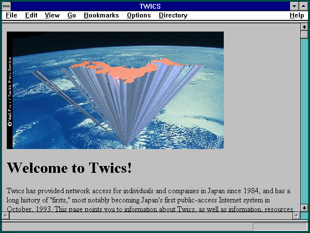 Screenshot of TWICS