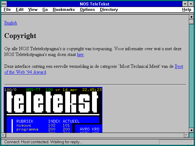 Screenshot of NOS TeleTekst