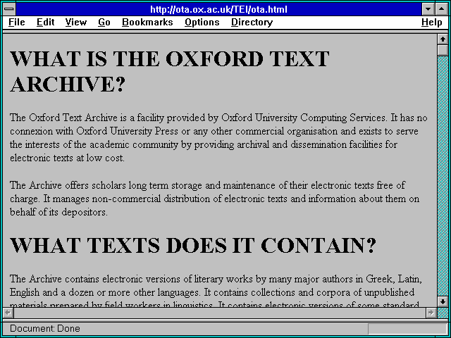 Screenshot of http://ota.ox.ac.uk/TEI/ota.html