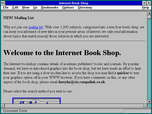 Screenshot of Internet Book Shop