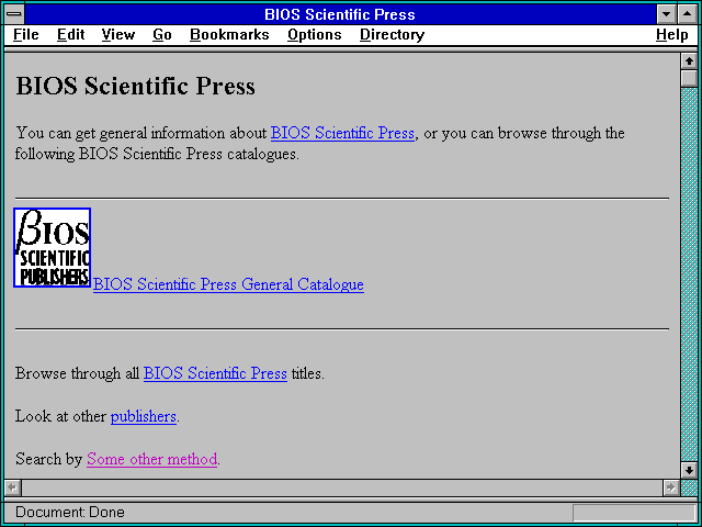 Screenshot of BIOS Scientific Press