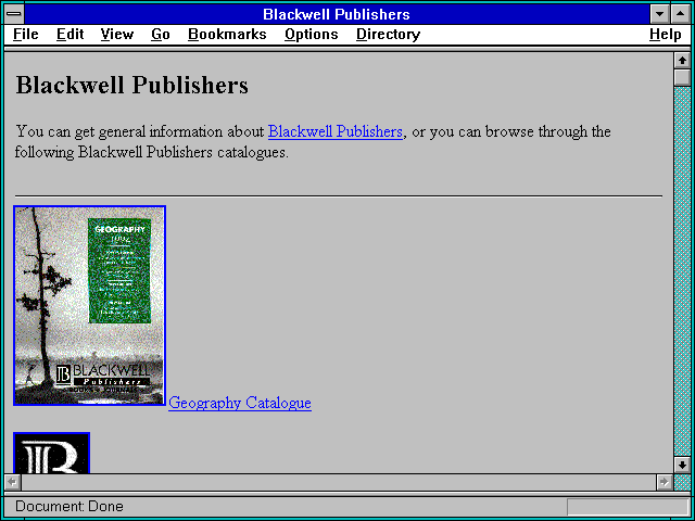Screenshot of Blackwell Publishers
