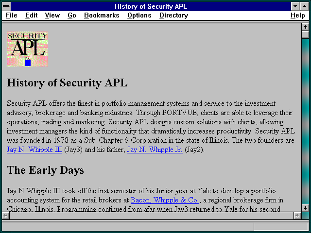 Screenshot of History of Security APL
