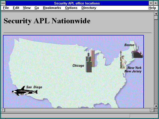 Screenshot of Security APL office locations