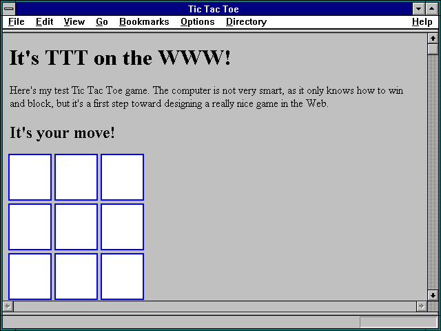 Screenshot of Tic Tac Toe