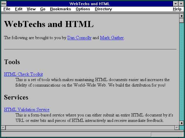 Screenshot of WebTechs and HTML