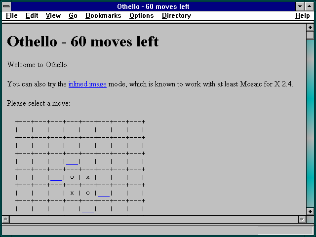 Screenshot of Othello - 60 moves left