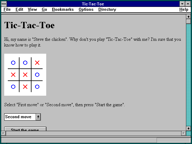Screenshot of Tic-Tac-Toe