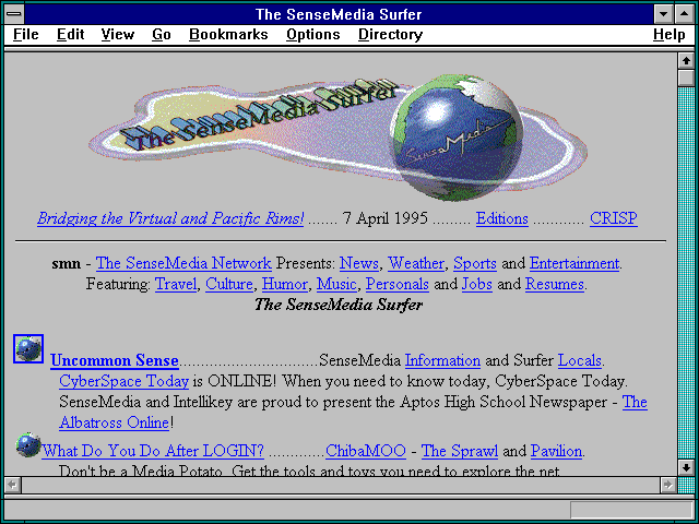 Screenshot of SenseMedia Surfer - Santa Cruz
