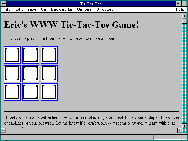 Screenshot of Tic Tac Toe