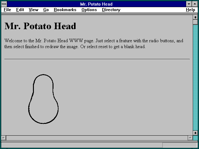 Screenshot of Mr. Potato Head