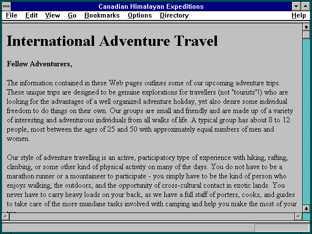 Screenshot of Canadian Himalayan Expeditions