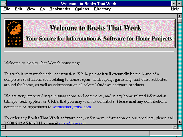 Screenshot of Welcome to Books That Work