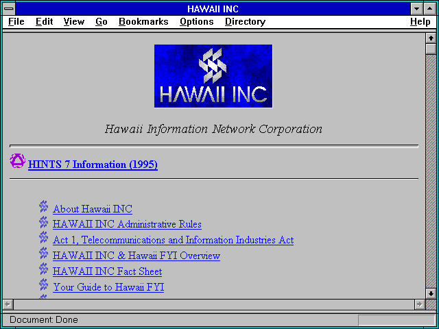 Screenshot of Hawaii Information Network Corporation