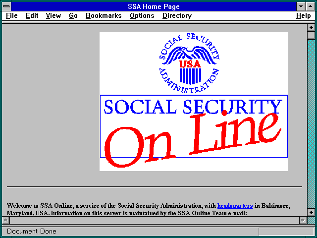Screenshot of SSA: Office of Research and Statistics