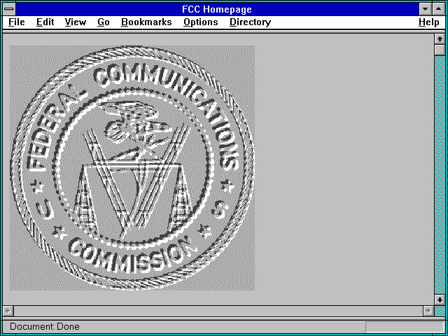Screenshot of FCC Homepage