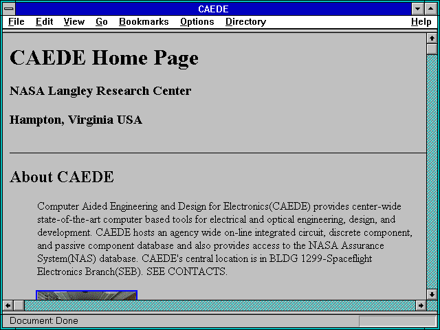 Screenshot of CAEDE