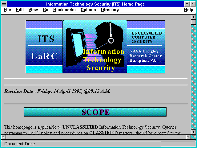 Screenshot of Welcome to ITP! (hypertext)