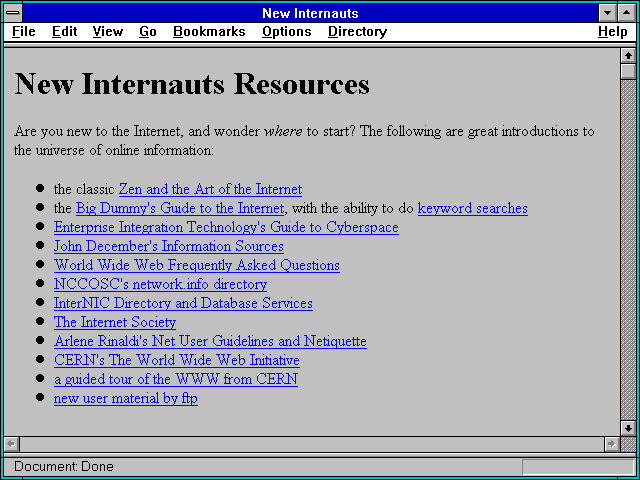 Screenshot of New Internauts