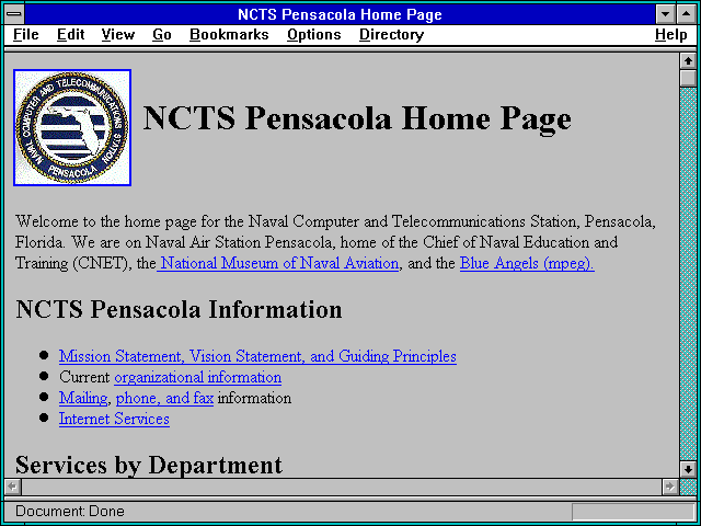 Screenshot of Navy Online's News And Information Services