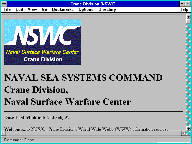 Screenshot of Crane Division (NSWC)