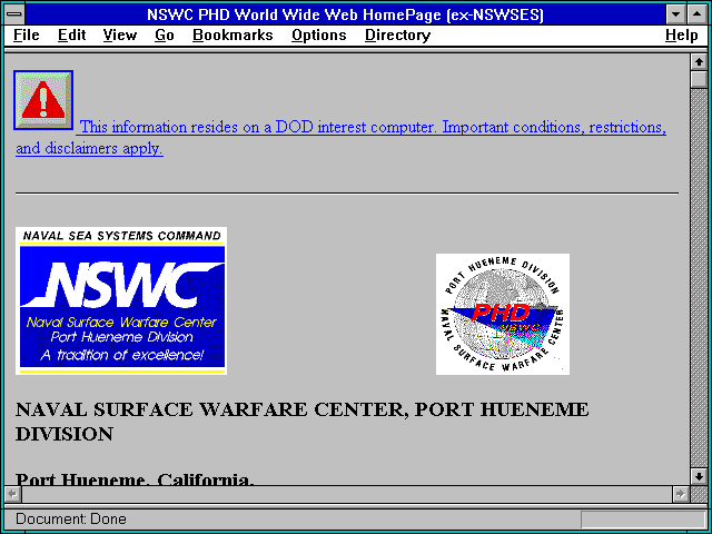 Screenshot of NSWC PHD Information Technology Newsletter