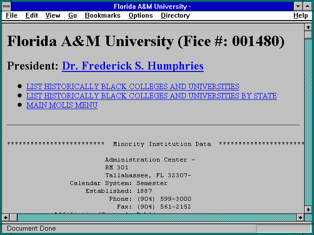 Screenshot of Florida A&M University -