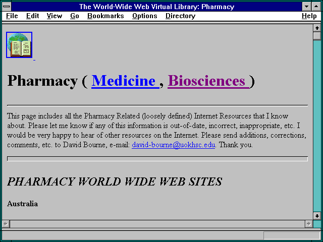 Screenshot of Oklahoma WWW Servers