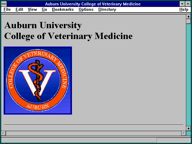 Screenshot of Auburn University College of Veterinary Medicine