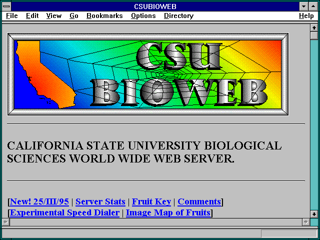 Screenshot of CSUBIOWEB Botany