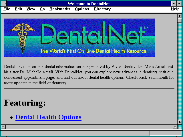 Screenshot of Welcome to DentalNet