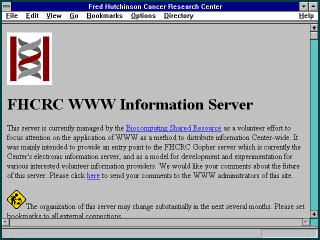 Screenshot of Fred Hutchinson Cancer Research Center