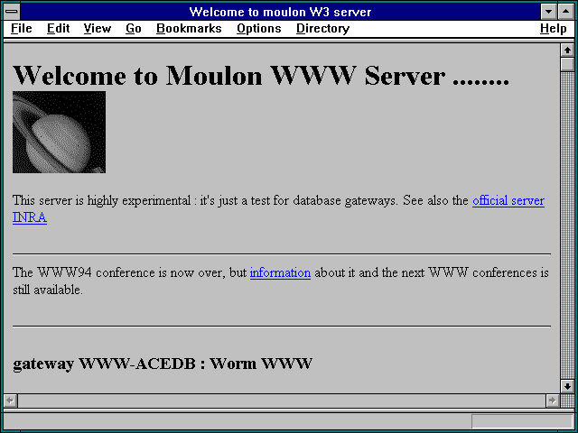 Screenshot of Welcome to moulon W3 server