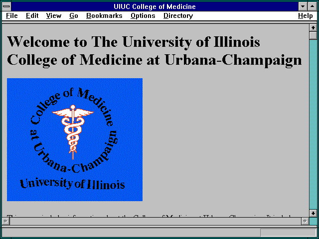 Screenshot of UIUC College of Medicine