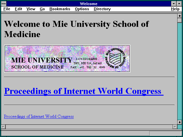 Screenshot of Welcome