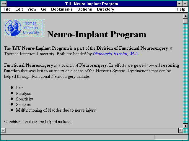 Screenshot of TJU Neuro-Implant Program