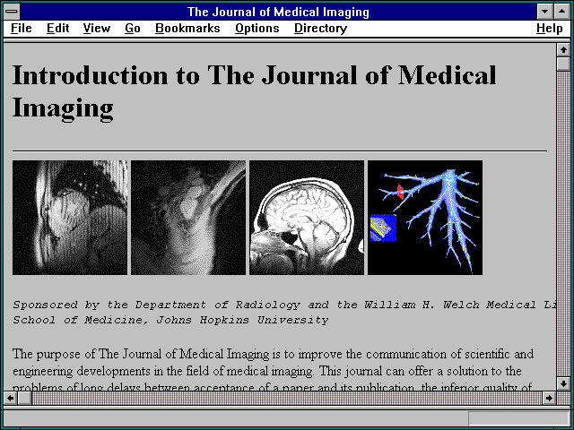 Screenshot of The Journal of Medical Imaging