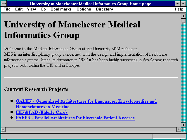 Screenshot of About the AMULET Group