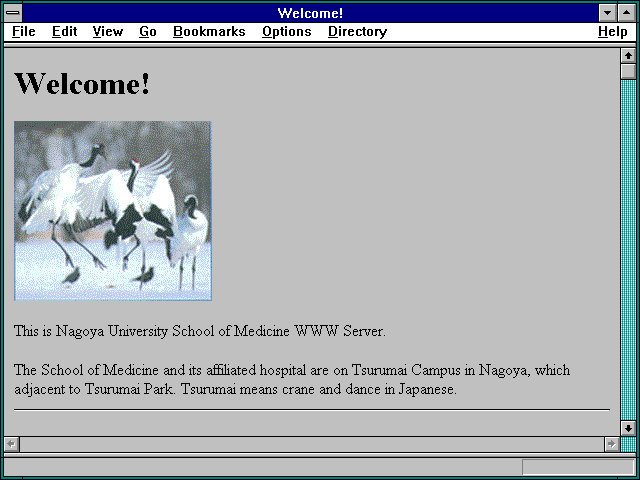 Screenshot of Welcome!