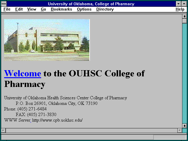 Screenshot of WWW Virtual Library: Pharmacy