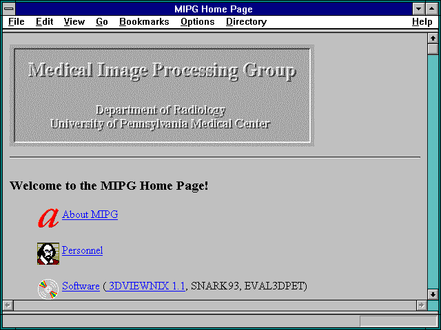 Screenshot of MIPG Home Page