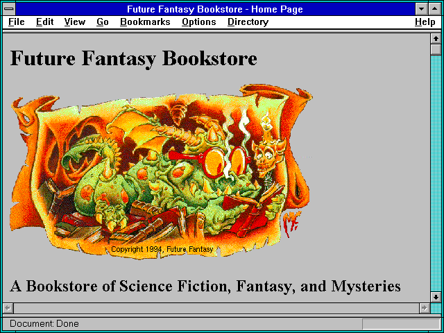 Screenshot of Future Fantasy Bookstore - Home Page