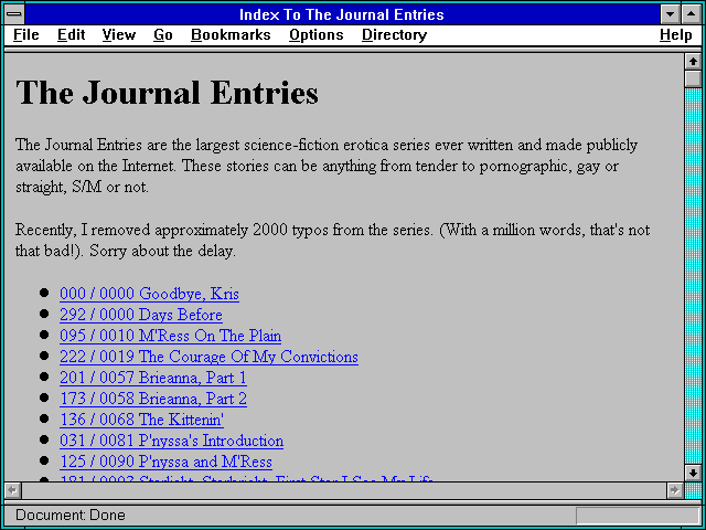 Screenshot of Index To The Journal Entries